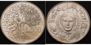 500 Lira Italia Argento 