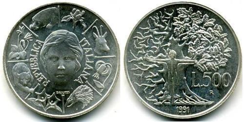 500 Lira Italia Argento 