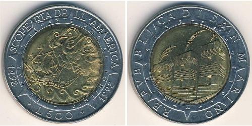 500 Lira San Marino (301 - ) Bimetal 