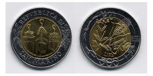 500 Lira 圣马力诺 (301 - ) Bimetal 