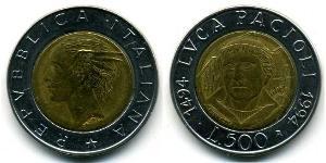 500 Lira 意大利 Bimetal 