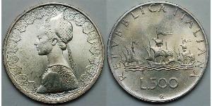500 Lira Italia Plata 