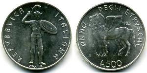 500 Lira Italia Plata 