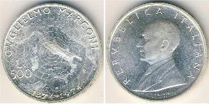 500 Lira Italia Plata 