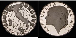 500 Lira Italia Plata 