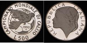 500 Lira Italia Plata 