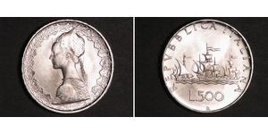 500 Lira Italia Plata 