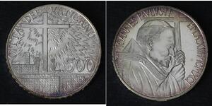 500 Lira Vatican (1926-) Plata 
