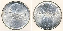 500 Lira Vatican (1926-) Plata 