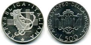 500 Lira Italy Silver 