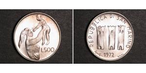500 Lira San Marino (301 - ) Silver 