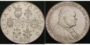 500 Lira Vatican Silver 