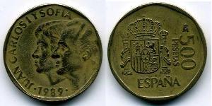 500 Peseta Regno di Spagna (1976 - ) Ottone/Nichel 