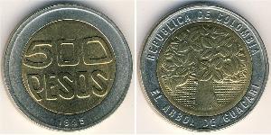 500 Peso Colombia (1886 - ) Bimetal 