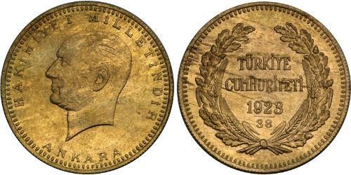 500 Piastre Turchia (1923 - ) Oro Mustafa Kemal Atatürk (1881-1938)