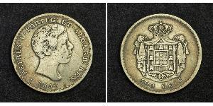500 Reis Royaume de Portugal (1139-1910) Argent Peter V of Portugal (1837-1861)