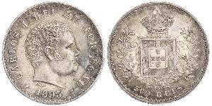 500 Reis Royaume de Portugal (1139-1910) Argent Charles I de Portugal (1863-1908)