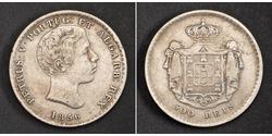500 Reis Regno del Portogallo (1139-1910) Argento Peter V of Portugal (1837-1861)