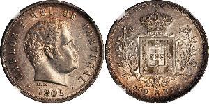 500 Reis Regno del Portogallo (1139-1910) Argento Carlo I del Portogallo (1863-1908)