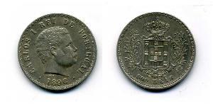 500 Reis Regno del Portogallo (1139-1910) Argento Carlo I del Portogallo (1863-1908)