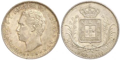 500 Reis Regno del Portogallo (1139-1910) Argento 