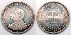 500 Reis Reino de Portugal (1139-1910) Plata Carlos I de Portugal (1863-1908)