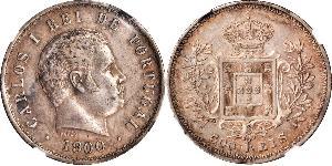 500 Reis Kingdom of Portugal (1139-1910) Silber  Karl I. von Portugal (1863-1908)