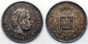 500 Reis Kingdom of Portugal (1139-1910) Silver Carlos I of Portugal (1863-1908)