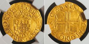 500 Reis / 1 Cruzado  Portogallo / Regno del Portogallo (1139-1910) Oro Sebastian of Portugal (1554-1578)