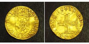 500 Reis / 1 Cruzado  Portogallo / Regno del Portogallo (1139-1910) Oro Sebastian of Portugal (1554-1578)