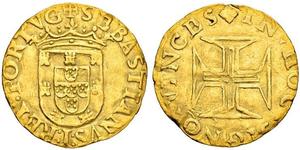 500 Reis / 1 Cruzado  Portogallo / Regno del Portogallo (1139-1910) Oro Sebastian of Portugal (1554-1578)