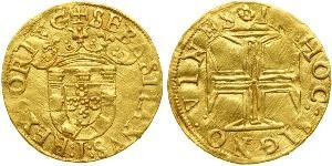 500 Reis / 1 Cruzado  Portogallo / Regno del Portogallo (1139-1910) Oro Sebastian of Portugal (1554-1578)
