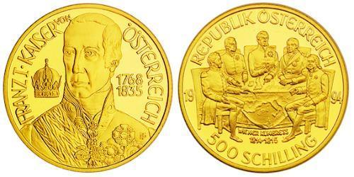 500 Shilling Republic of Austria (1955 - ) Or 