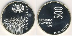 500 Tolar Slovenia Argento 