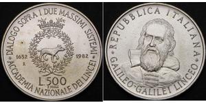 500 Лира Италия Серебро 