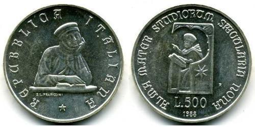500 Лира Италия Серебро 