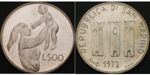 500 Лира Сан-Марино (301 - ) Серебро 