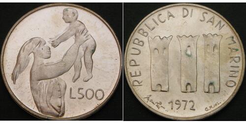 500 Лира Сан-Марино (301 - ) Серебро 
