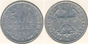 500 Марка Веймарская республика (1918-1933) Алюминий 
