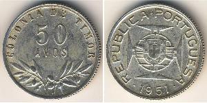 50 Avo Timor Oriental (1702 - 1975) / Portugal Plata 