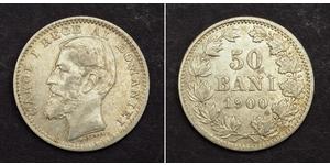 50 Ban Royaume de Roumanie (1881-1947) Argent Charles Ier de Roumanie (1839 - 1914)