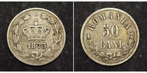 50 Ban Royaume de Roumanie (1881-1947) Argent Charles Ier de Roumanie (1839 - 1914)