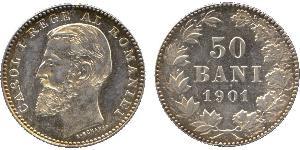 50 Ban Regno di Romania (1881-1947) Argento Carlo I di Romania (1839 - 1914)