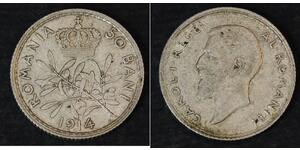 50 Ban Regno di Romania (1881-1947) Argento Carlo I di Romania (1839 - 1914)