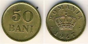 50 Ban Royaume de Roumanie (1881-1947) Laiton 