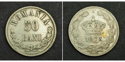 50 Ban Reino de Rumanía (1881-1947) Plata Carlos I de Rumania (1839 - 1914)