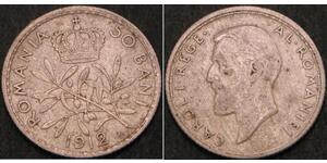 50 Ban Königreich Rumänien (1881-1947) Silber Karl I. (Rumänien) (1839 - 1914)