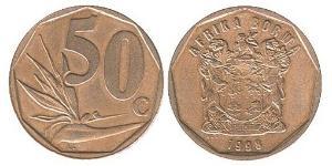 50 Cent Sudáfrica (1910 - ) Latón/Acero 