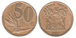 50 Cent Afrique du Sud (1910 - ) Acier/Laiton 