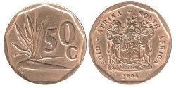 50 Cent Afrique du Sud (1910 - ) Acier/Laiton 